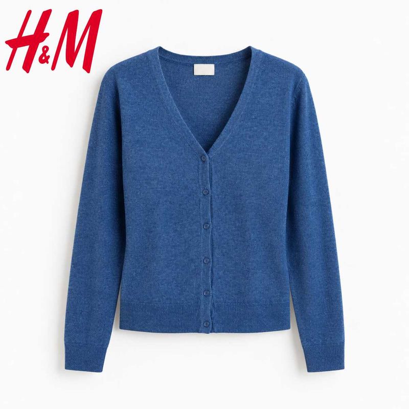 H&amp;M Blue V-Neck Cardigan