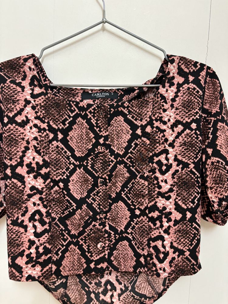 Animal Print Crop Top
