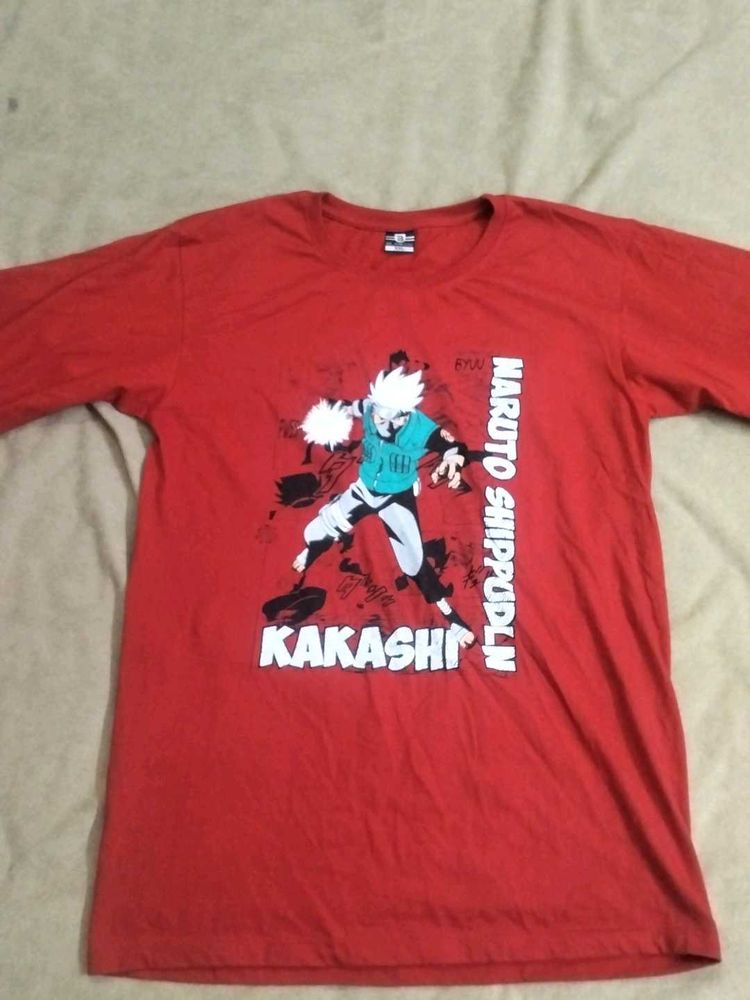 A classic red Kakashi oversized tee.
