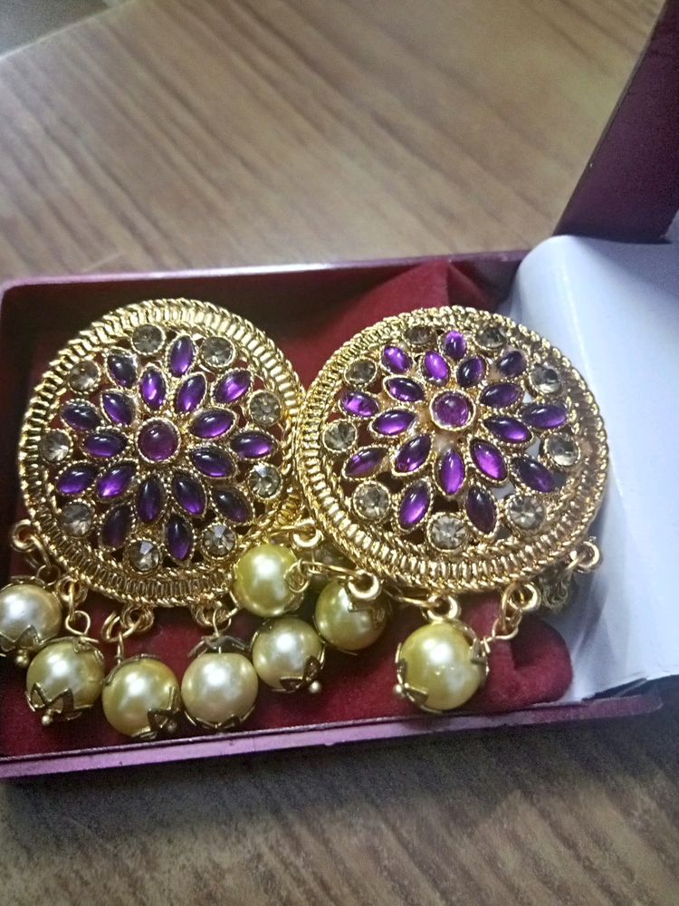 New Unused Stone Bridal Earing