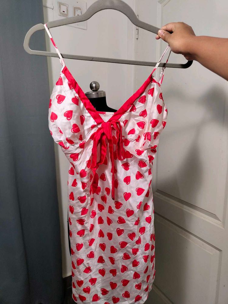 Cute Heart Print Nightdress