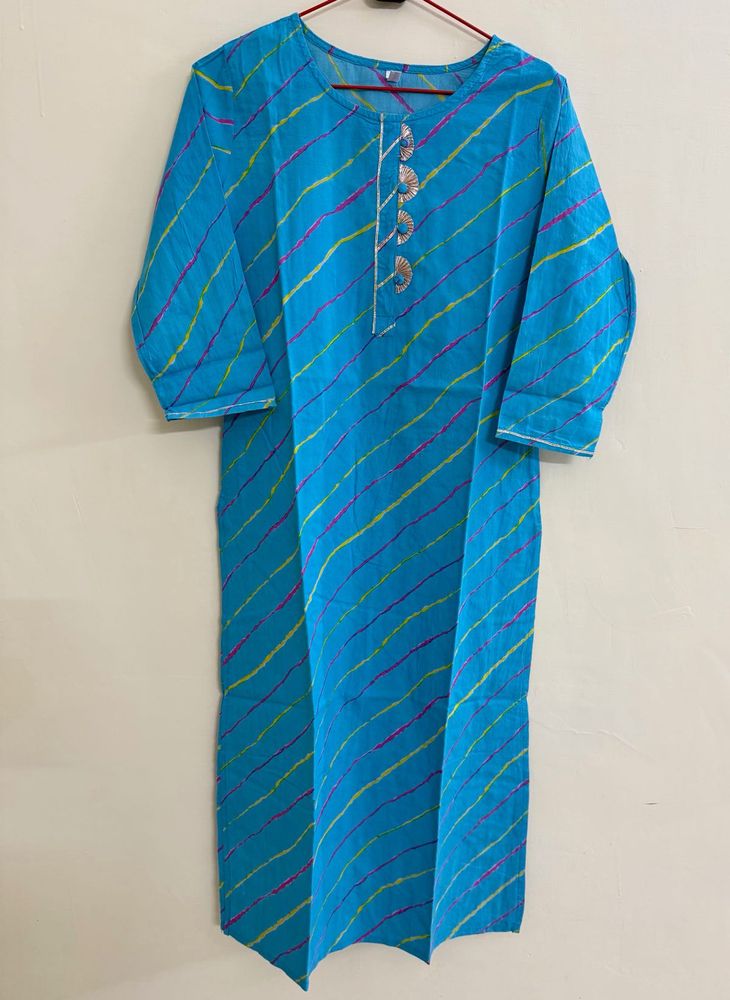 Blue Striped Kurta