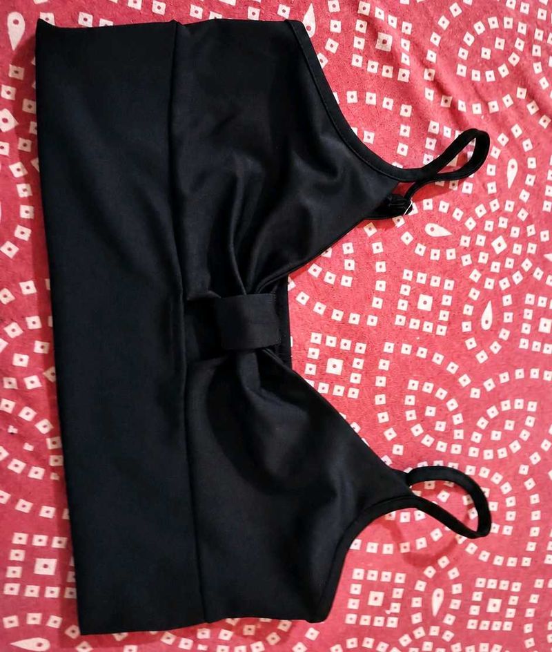 Black solid camisole