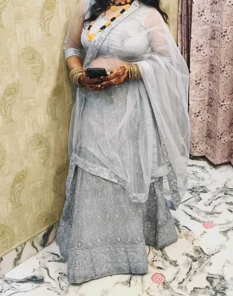 Elegant Grey Lehenga Choli Set