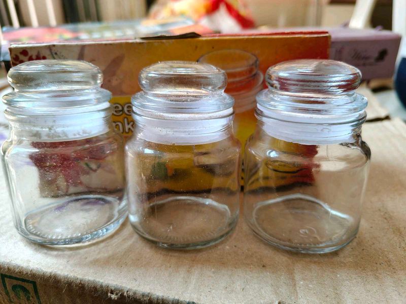 Set of 3 Glass Jars