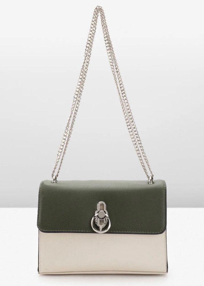 Allensolly Chic Two-Tone Chain Sling Bag