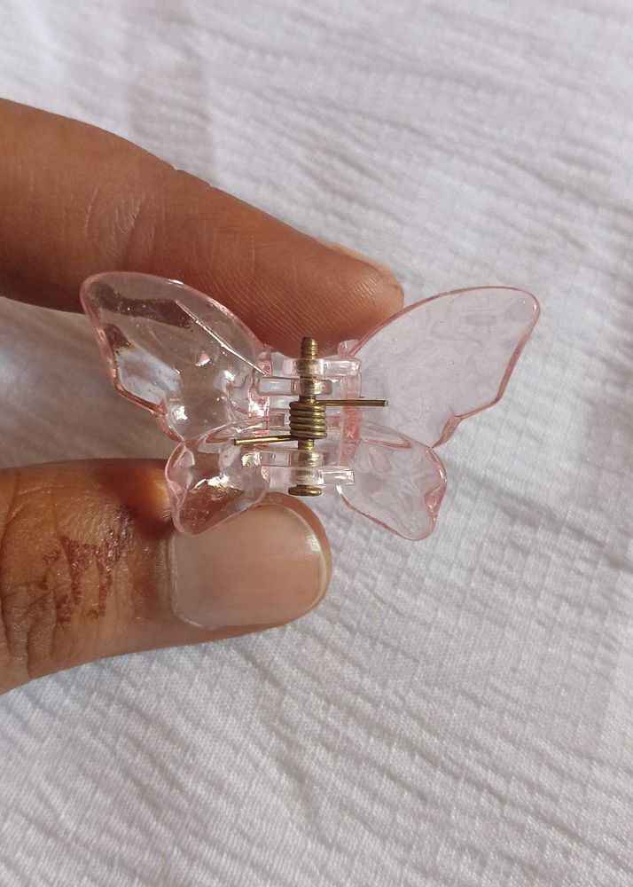 Cute Pink Butterfly Hair Clip