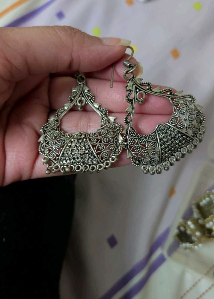Boho Tribal Jhumka Earrings