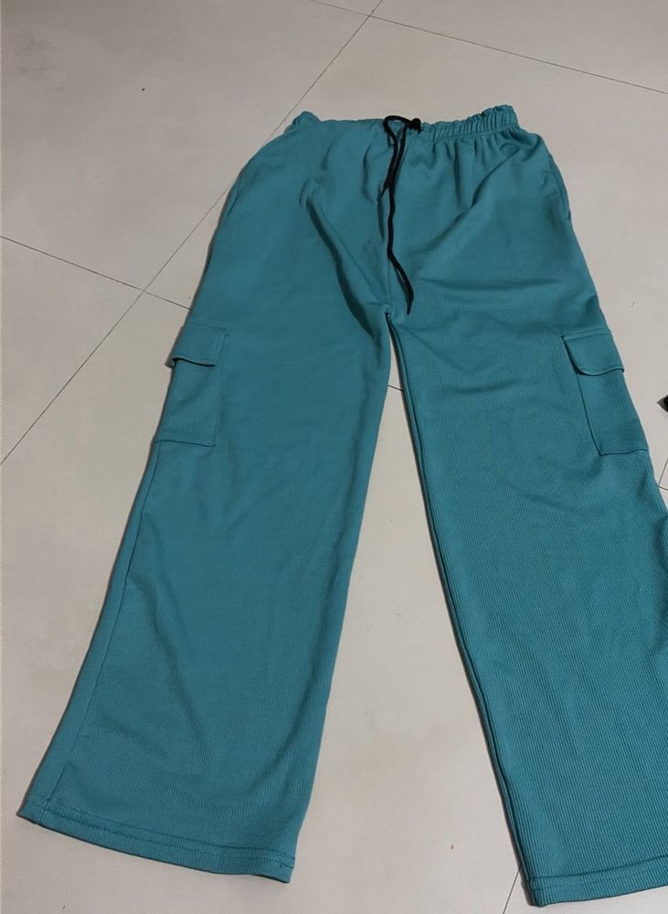 Teal Cargo Pants