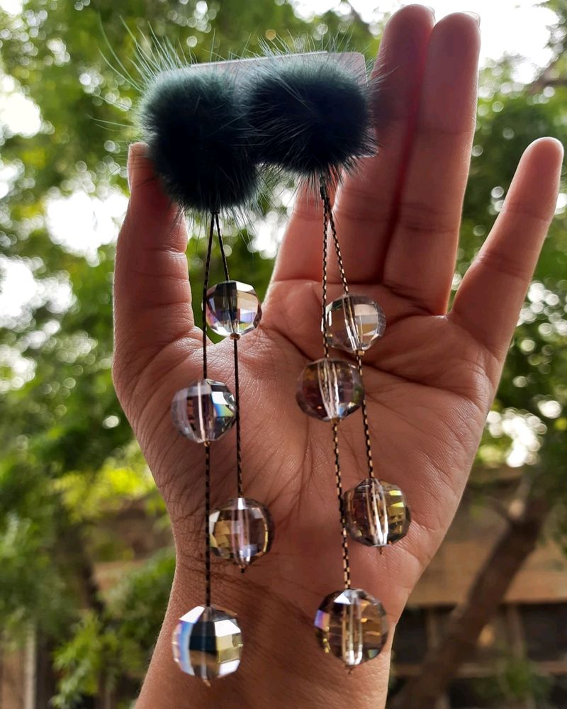 Beautiful Crystal Ball Earrings 😍 ❤️ 👌