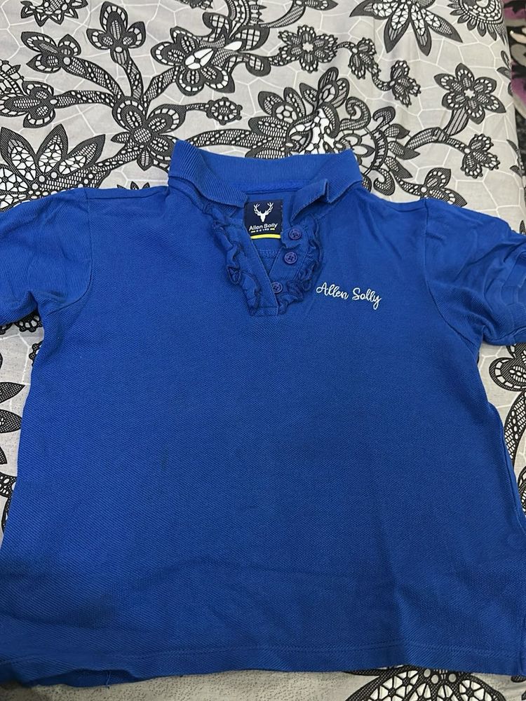 Allen Solly Blue Polo T-Shirt