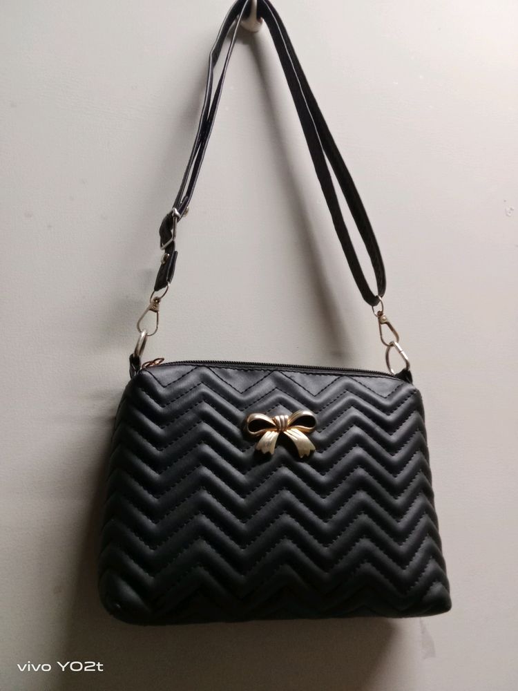 Black Colour Sling bag, Small In Size