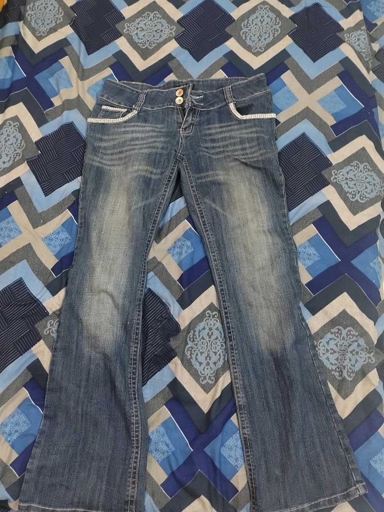 Women’s Blue Bootcut Denim Jeans