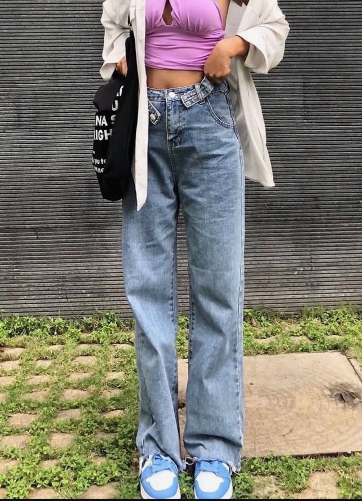 High Waisted Wide Leg Jeans