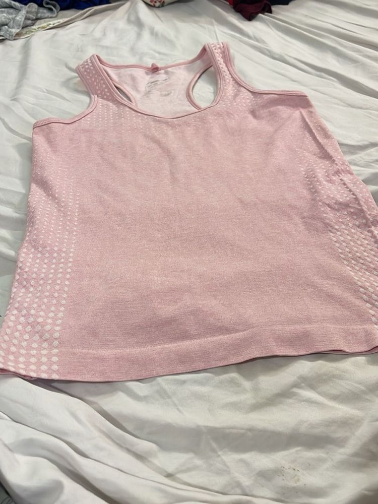 Pink Racerback Athletic Tank Top