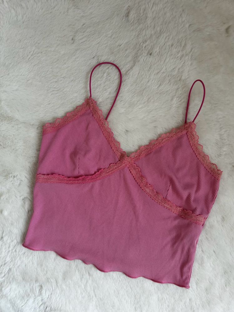 Lace Trimmed Cami Top