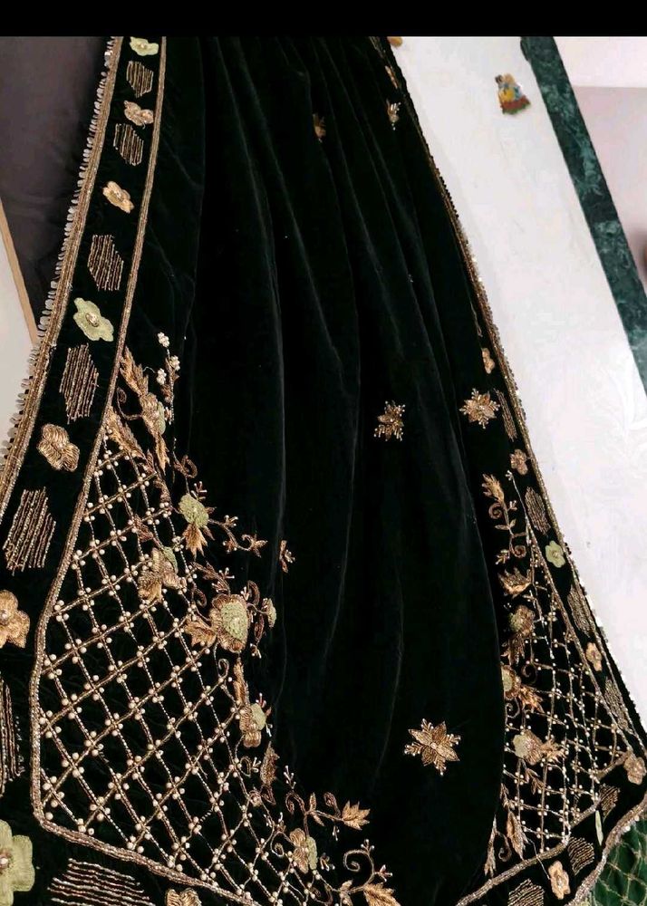Embroidered Velvet Dupatta