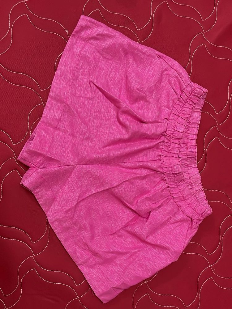 Pink Heathered Shorts