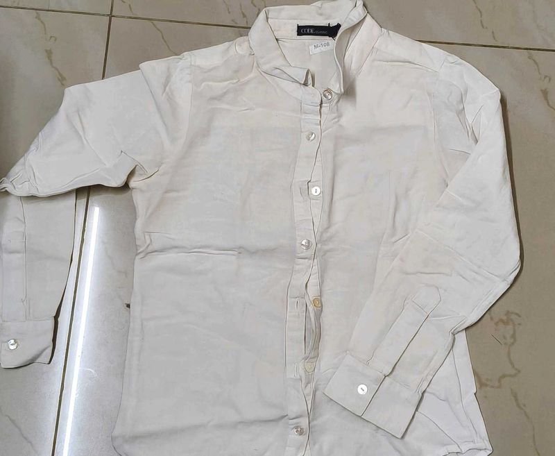 Classic Off-White Button-Up Shirt