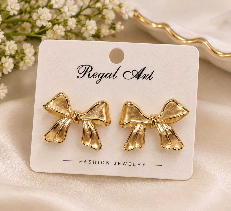 Regal Art Gold Bow Earrings