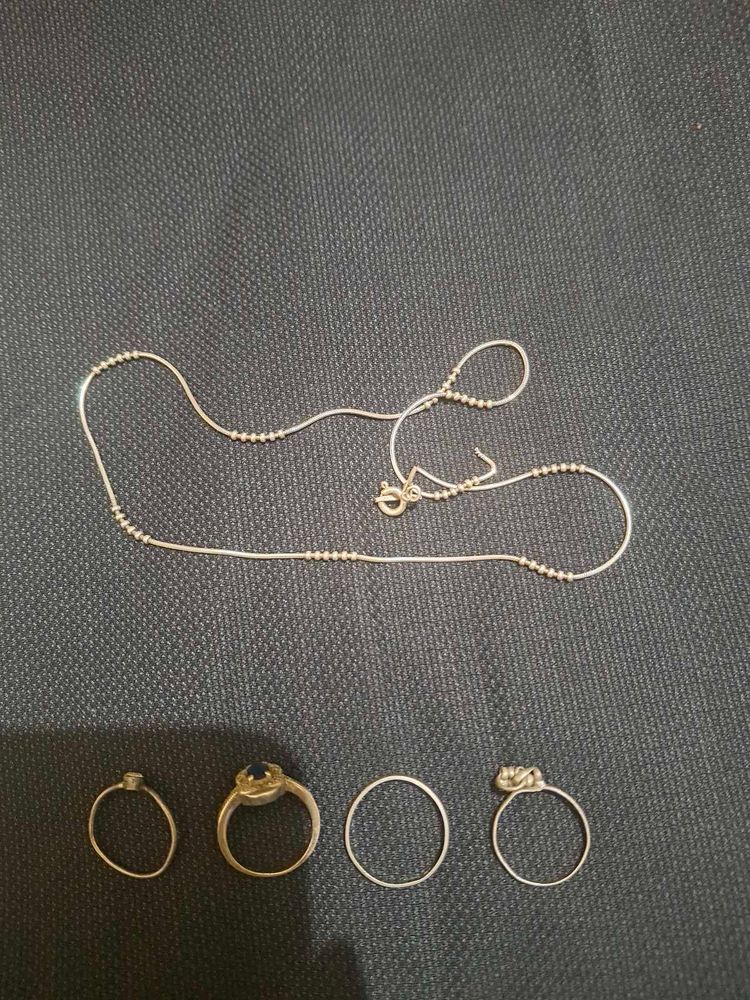 rings 925 and silver chain