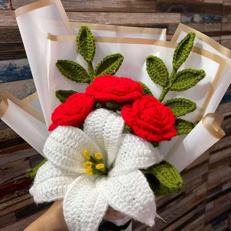 Handmade Crochet Flower Bouquet
