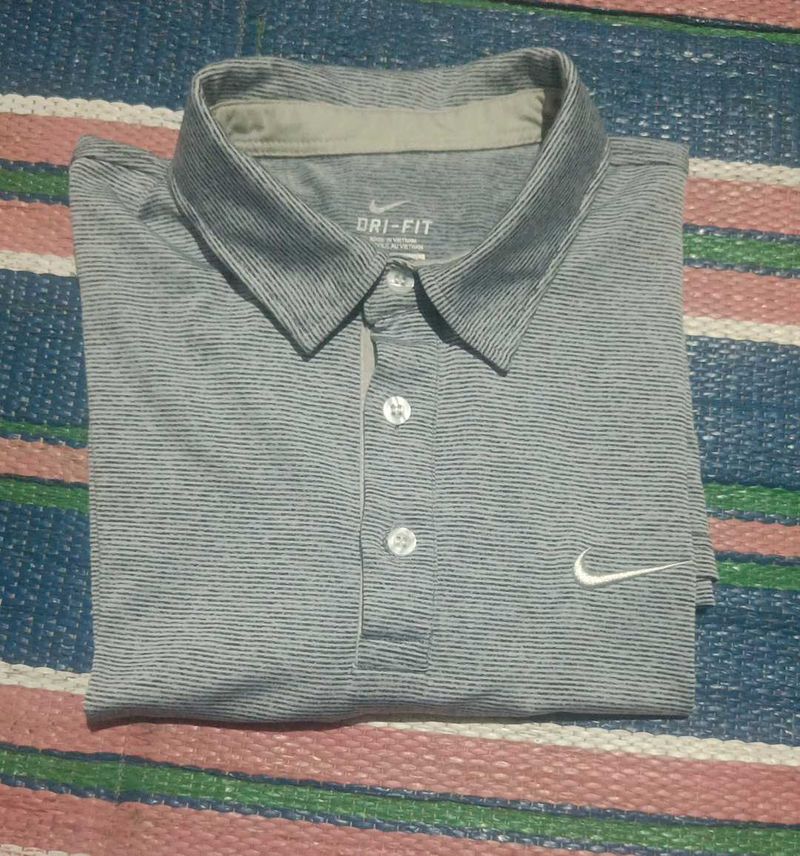 Grey Nike Polo Shirt
