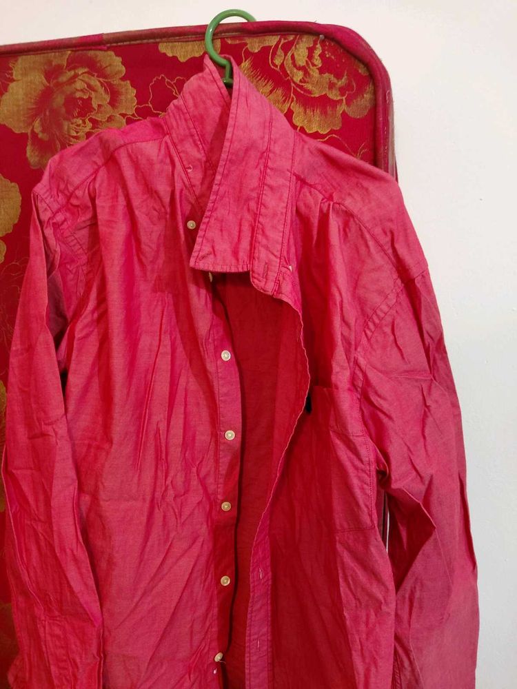 U.S POLO Men's RED Button-Up Shirt
