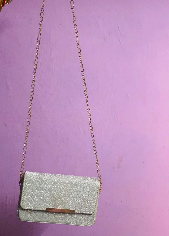 Sparkly Silver Clutch