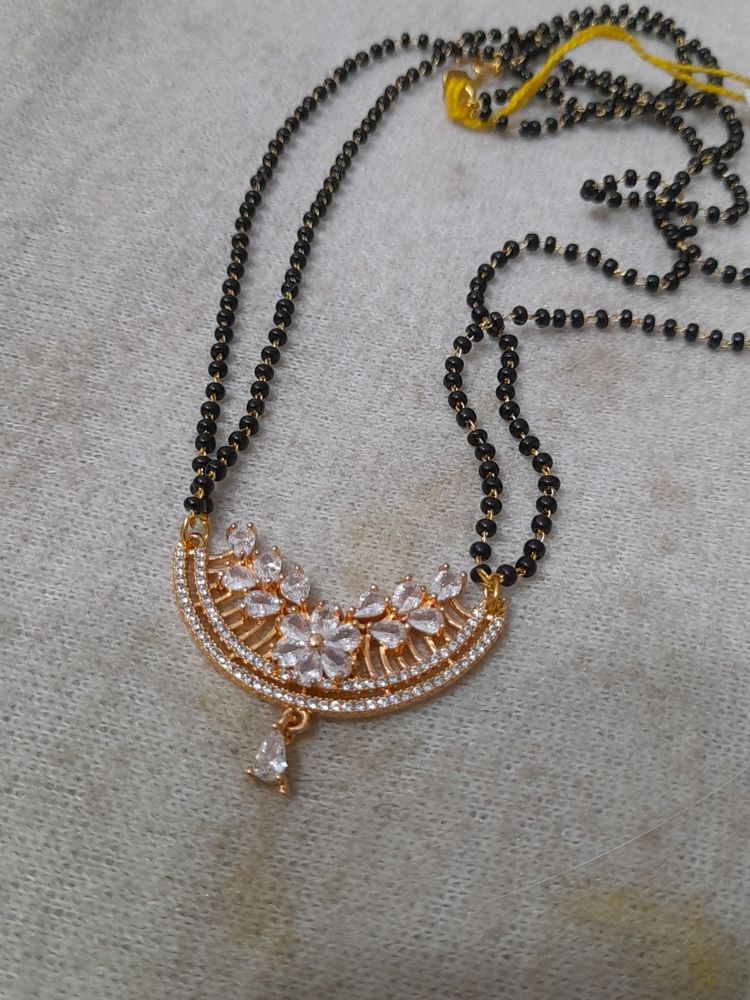 Ad Diamond 💎 Rose Gold Polish Mangalsutra
