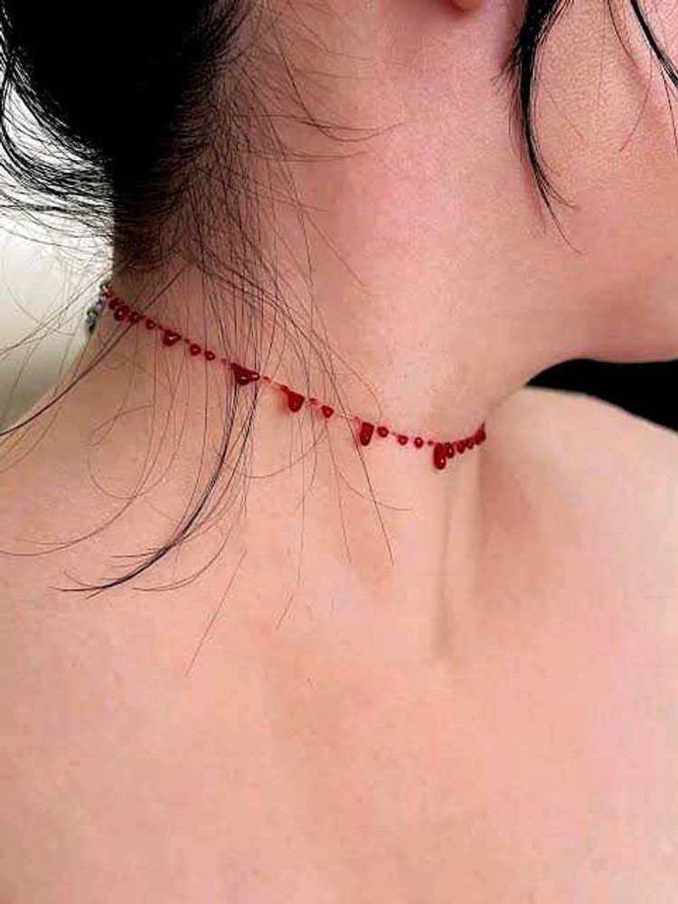 Red Blood drop necklace