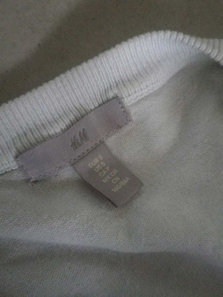 H&amp;M white cardigan