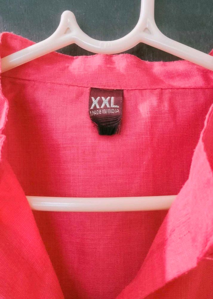 Coral Kurta with Button