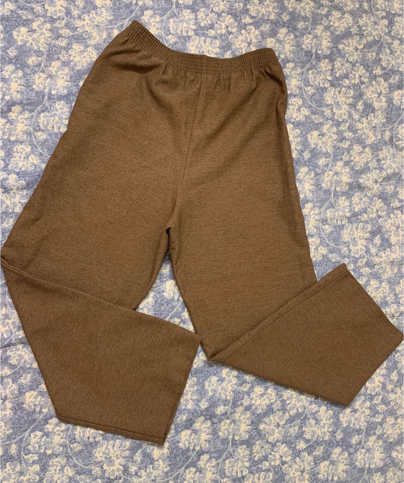 Brown Wide Leg Full Pants
