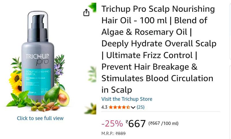 Trichup Pro Scalp Nourishing Hair Oil