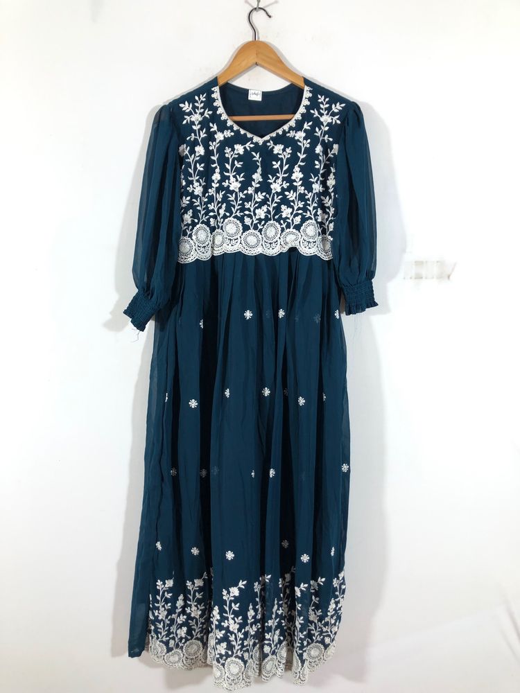Turquoise Blue Emboridered Kurta (Women’s)