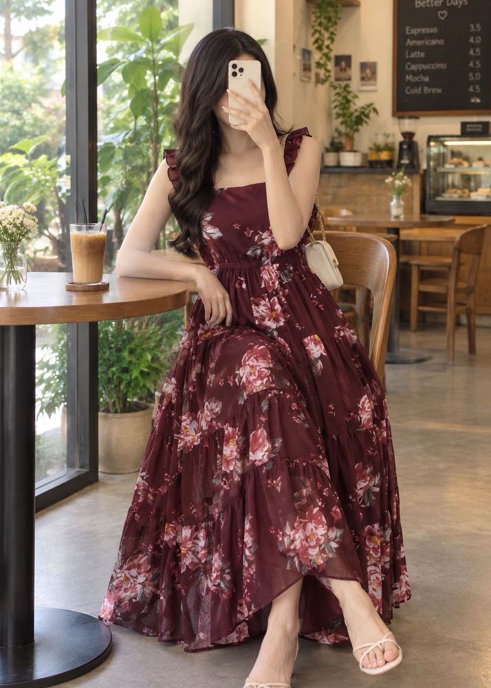 Floral Print Maxi Dress