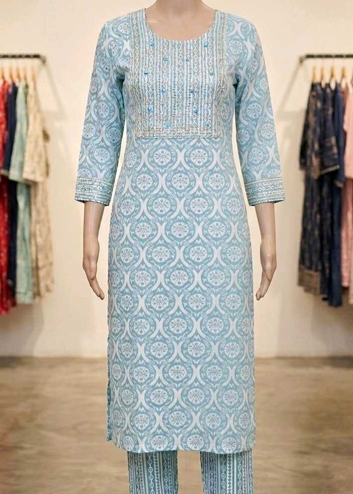 Stylish Printed Kurta Set with Trousers