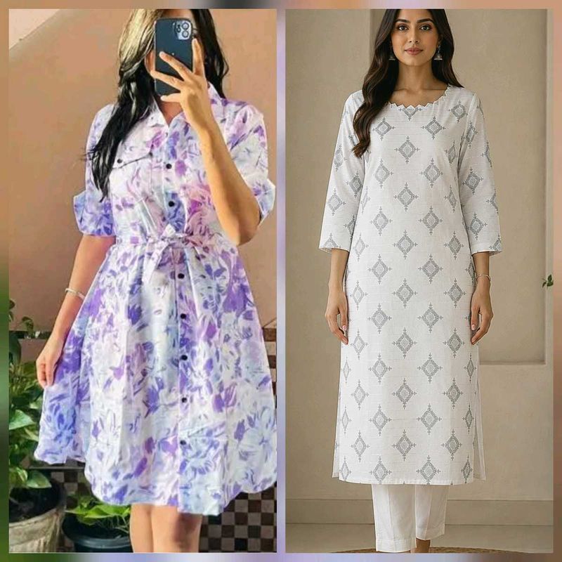Combo Offer!! Two Dresses 💜🤍 | Size XL
