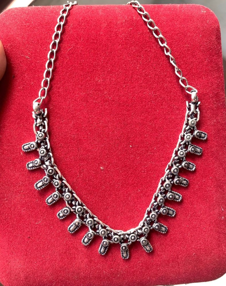 Combo offer: Oxidised neckpiece with long earring