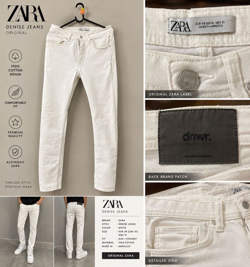 Zara Denise Jeans - White