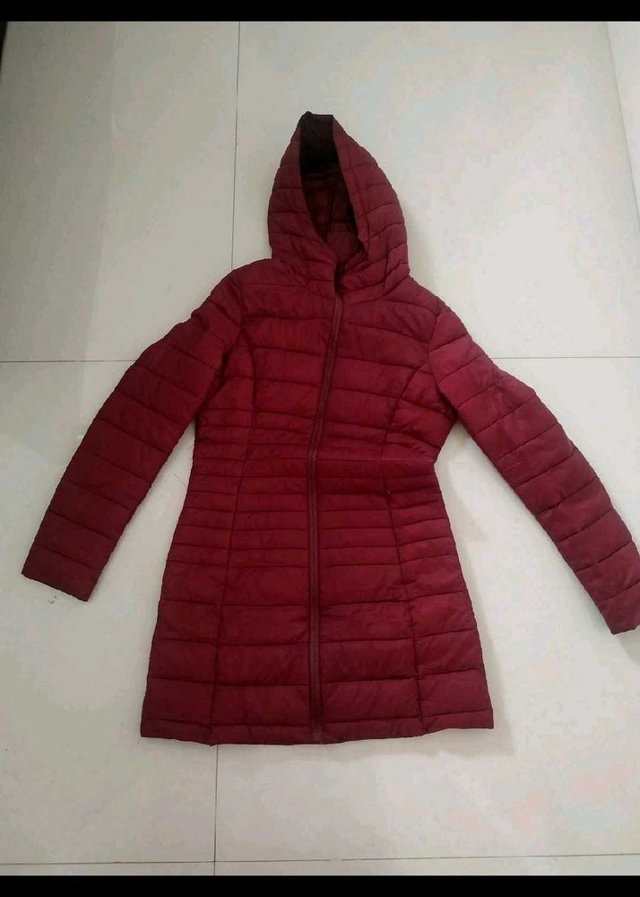 Maroon Puffer Coat