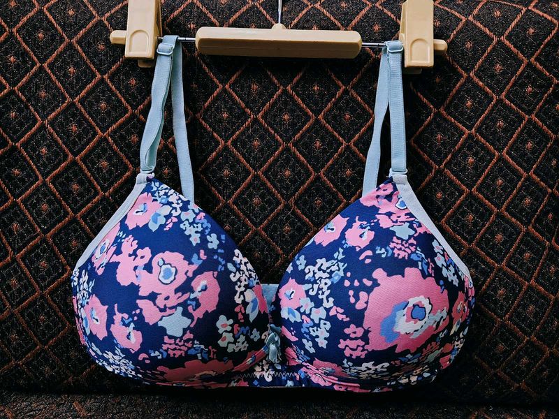 Floral Print Padded Bra