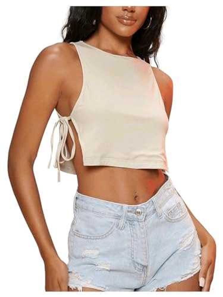 Sleek Side-Tie Crop Top