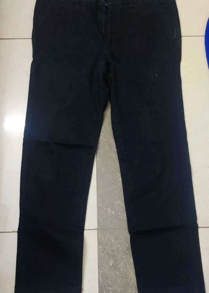Black Straight Denim (custom stitched pure cot