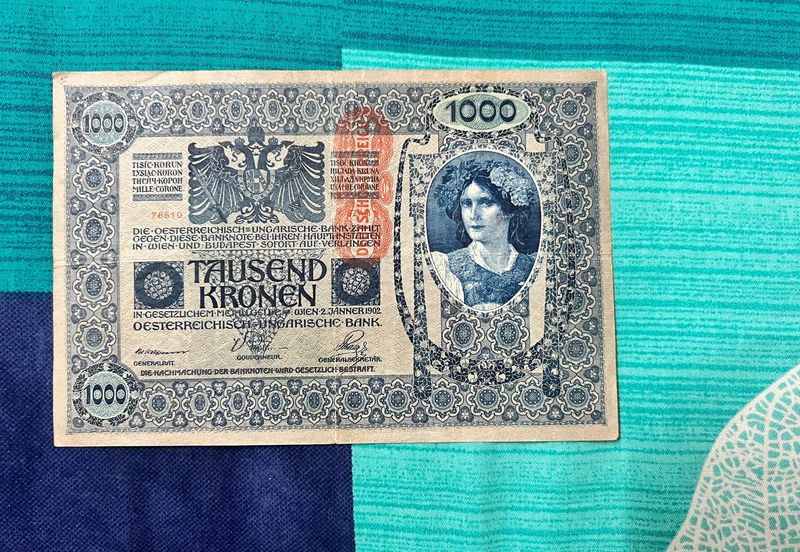 1000 Kronen Austria Hungary Very Old Rare