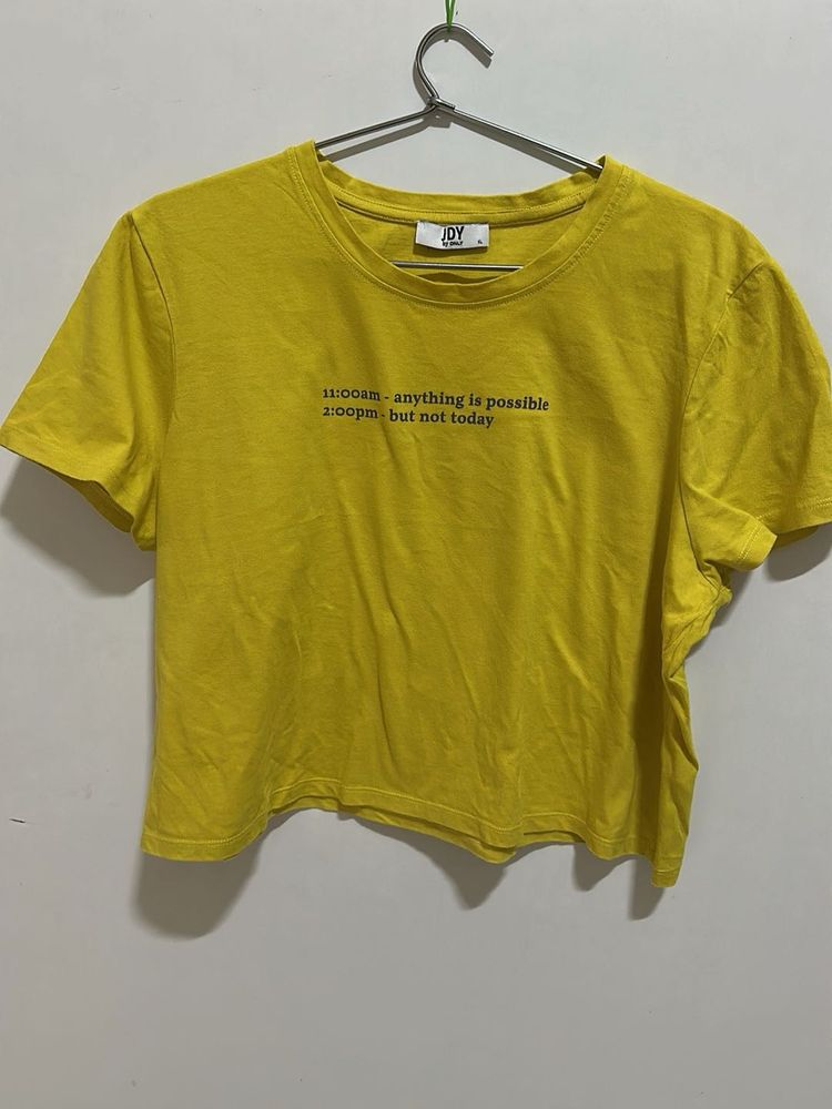 Yellow Crop T-Shirt