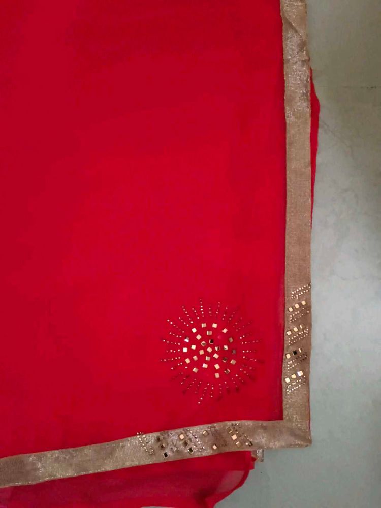 Elegant Red Saree