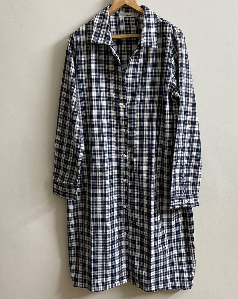 Classic Plaid Shirt Dress