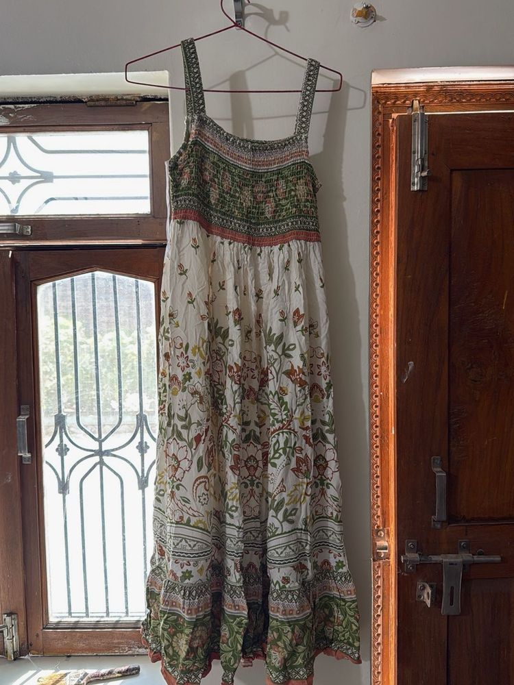 Bohemian Floral Print Maxi Dress